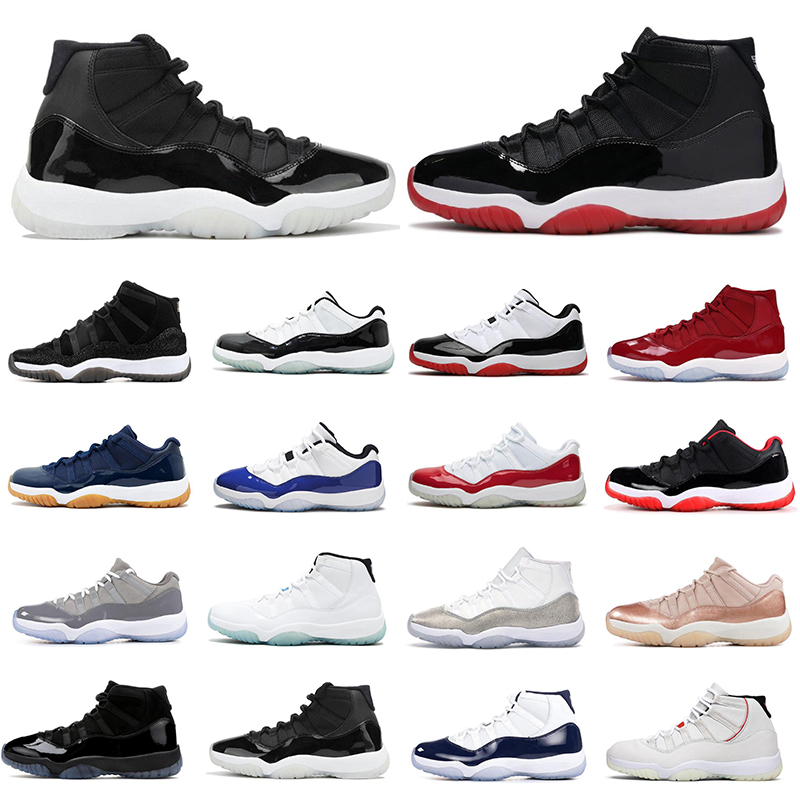 Outdoor Mens Basketball Shoes Jumpman 11s 25th Anniversary Bred 11 Win Like 96 82 Concord Cap and Gown Men Women Sports trianer Sneakers
Outdoor Mens Basketball Shoes Jumpman 11s 25th Anniversary Bred 11 Win Like 96 82 Concord Cap and Gown Men Women Sports trianer Sneakers
