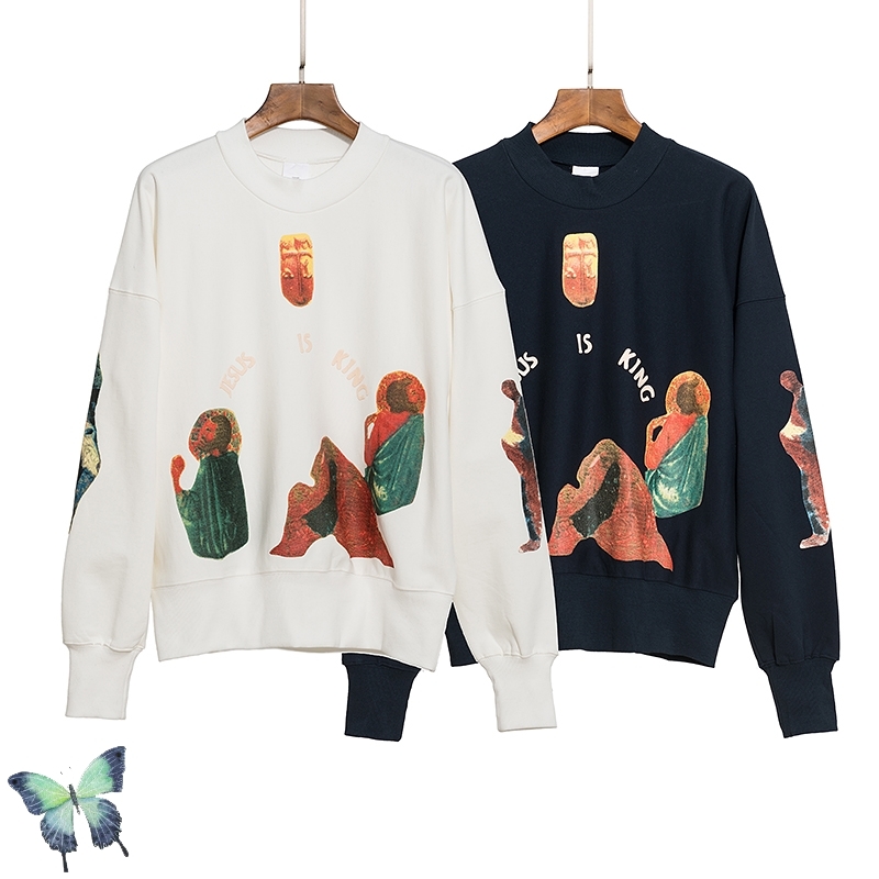 2021 New Jesus Is King Thicken Sweatshirt Men Women Fashion Pullover Kanye West High Quality Graffiti Style Sweatshirts E62a, Black
2021 New Jesus Is King Thicken Sweatshirt Men Women Fashion Pullover Kanye West High Quality Graffiti Style Sweatshirts E62a, Black