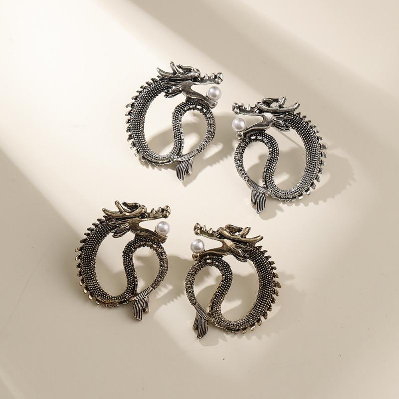 Stud Fashion Dragon Earrings For Women Female Pearl Gothic Accessories Vintage Christmas Gifts Animal Jewelry
Stud Fashion Dragon Earrings For Women Female Pearl Gothic Accessories Vintage Christmas Gifts Animal Jewelry