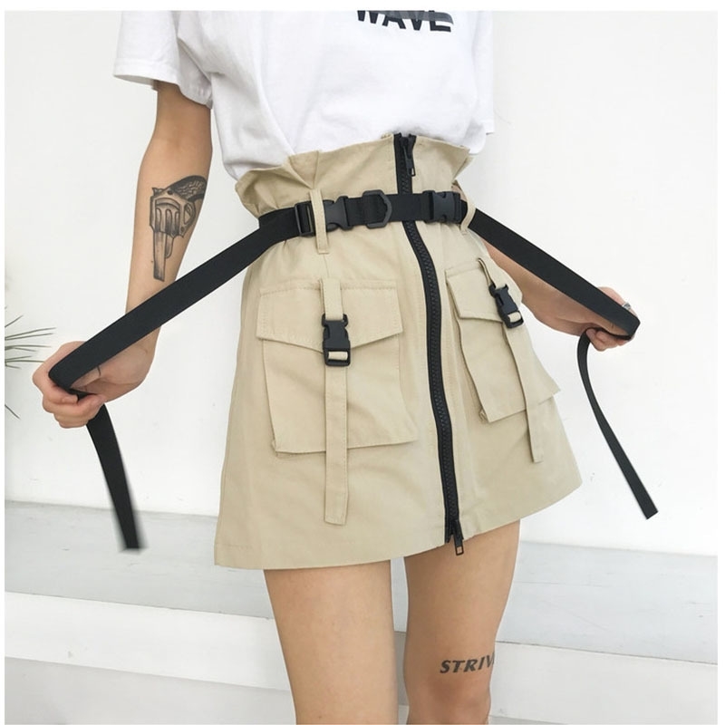 Half-length Women Pocket Sashes Ladies Short Tool Summer Korean A Line Zipper One-Step Skirt with Belt Y200326, Black
Half-length Women Pocket Sashes Ladies Short Tool Summer Korean A Line Zipper One-Step Skirt with Belt Y200326, Black