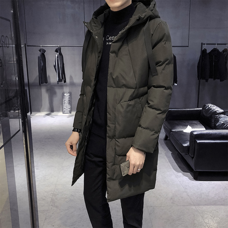 Winter Parka Men's Solid Jacket New Arrival Thick Warm Coat Long Hooded Jacket Collar Windproof Padded Coat Fashion Men T200117