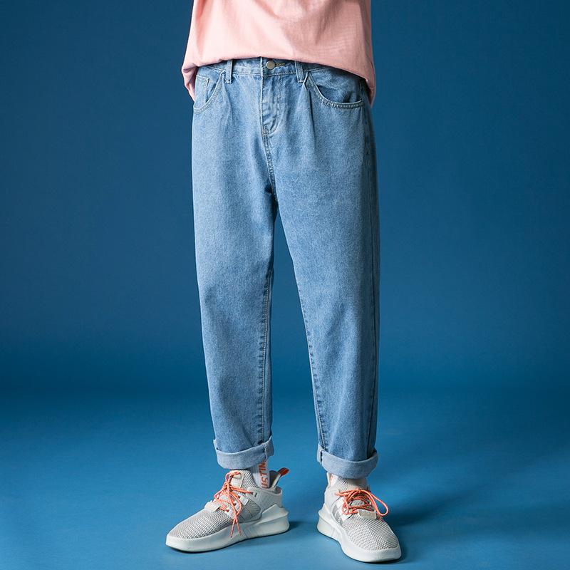 Spring Autumn Denim Jeans Men High Quality Solid Color Loose Straight Washed Ankle-Length Denim Casual Trousers Male, Black
Spring Autumn Denim Jeans Men High Quality Solid Color Loose Straight Washed Ankle-Length Denim Casual Trousers Male, Black
