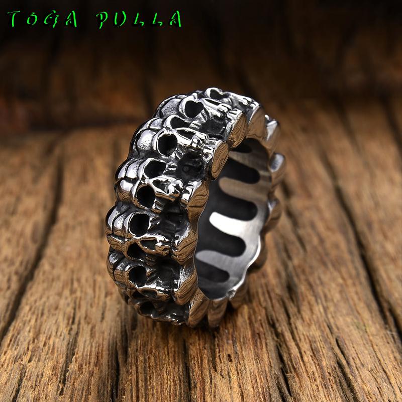 Vintage Solid 316L Stainless Steel Skull Biker Ring Men Pave Skeleton Design Round Bands Punk Rings Male Gothic Jewelry Gift
Vintage Solid 316L Stainless Steel Skull Biker Ring Men Pave Skeleton Design Round Bands Punk Rings Male Gothic Jewelry Gift