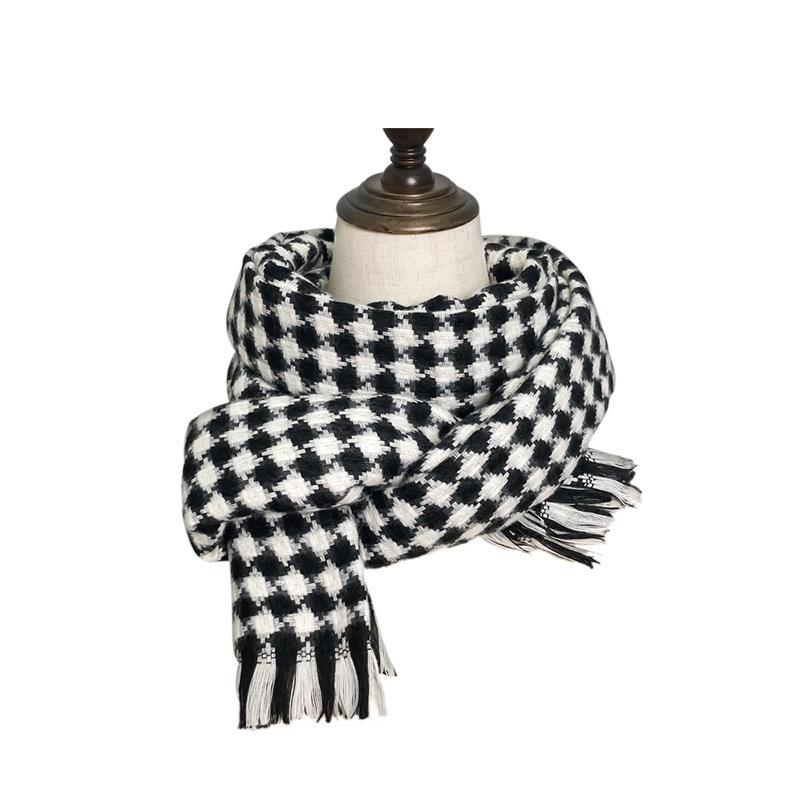 Scarves Rhombic Pattern Scarf Men Women Fashion Winter Cashmere Like Warm Thicken Tassels Decorative Cold Proof Knitted Shawls
Scarves Rhombic Pattern Scarf Men Women Fashion Winter Cashmere Like Warm Thicken Tassels Decorative Cold Proof Knitted Shawls