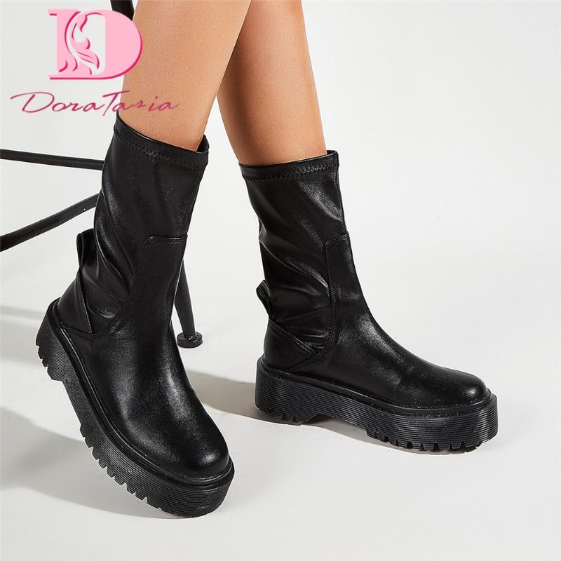 DoraTasia New Fashion Female Chunky Heels Mid Calf Boots Thick Sole Slip On Boots Women 2020 Party Office Platform Shoes Woman, Black
DoraTasia New Fashion Female Chunky Heels Mid Calf Boots Thick Sole Slip On Boots Women 2020 Party Office Platform Shoes Woman, Black
