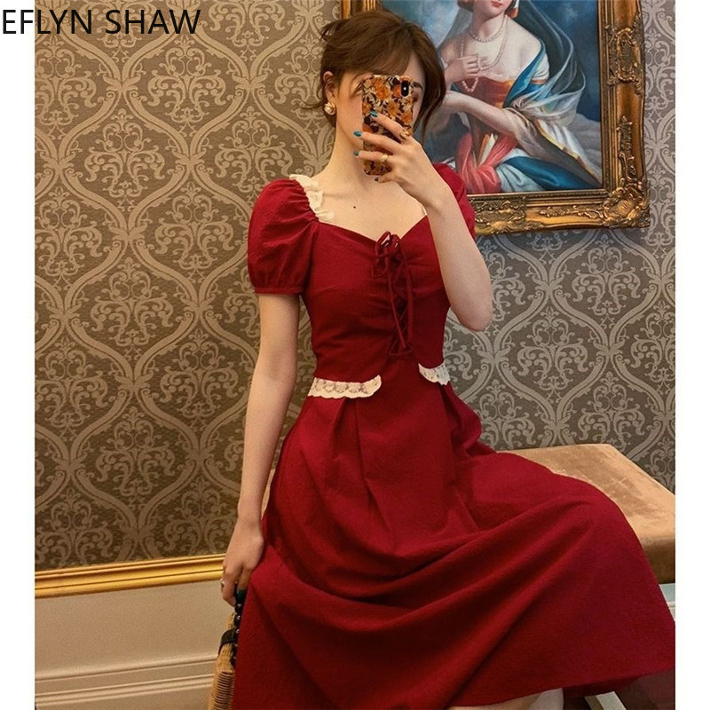 2021 New Vintage-style Hepburn Square Neck Bubble Cord Red Summer Short Elegant Fairy Dress High Waist WFDY, Blue short.
2021 New Vintage-style Hepburn Square Neck Bubble Cord Red Summer Short Elegant Fairy Dress High Waist WFDY, Blue short.