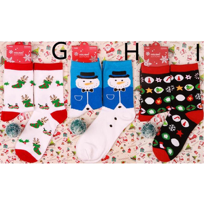Cute Cartoon Elk Deer Christmas Socks Red Xmas Sock Knee High Socks Christmas Stockings Winter Girls Women Socks Cotton Christmas Gifts
