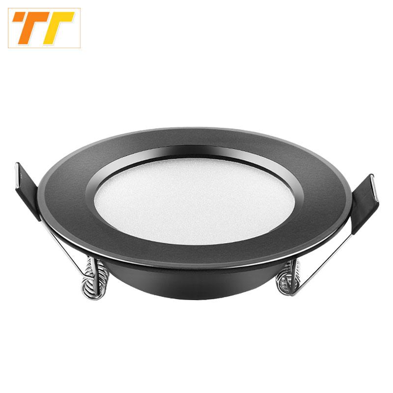 

led downlight lamp Black waterproof 3w 5w 7W 9W 12W 15W led spot 220V 230V ceiling recessed downlights round panel light