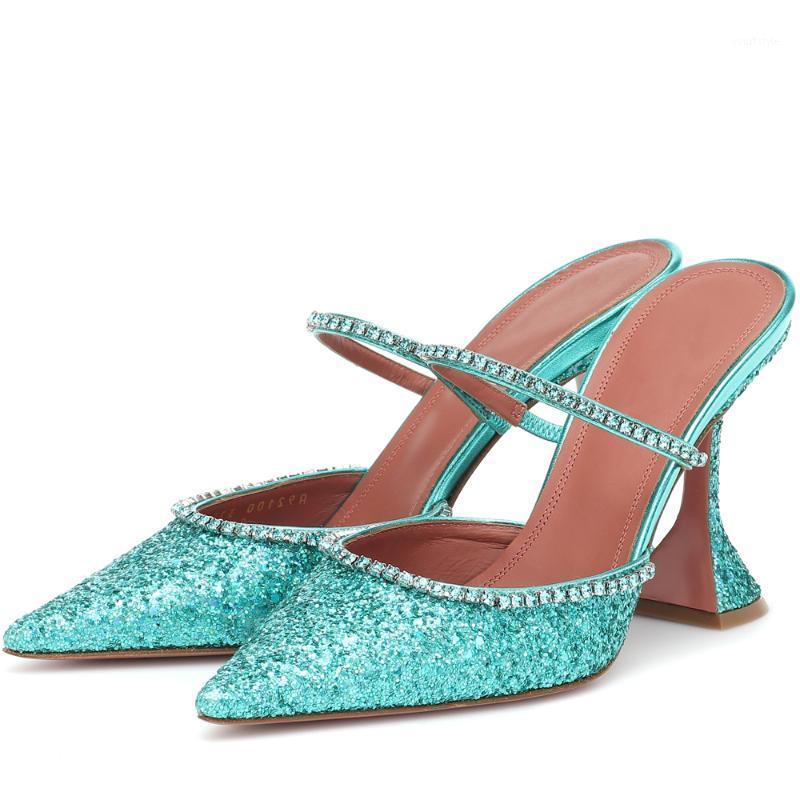 ARQA New products pointed slippers ladies shallow mouth rhinestone buckle fashion sandals all-match boutique women's shoes1, Green
ARQA New products pointed slippers ladies shallow mouth rhinestone buckle fashion sandals all-match boutique women's shoes1, Green