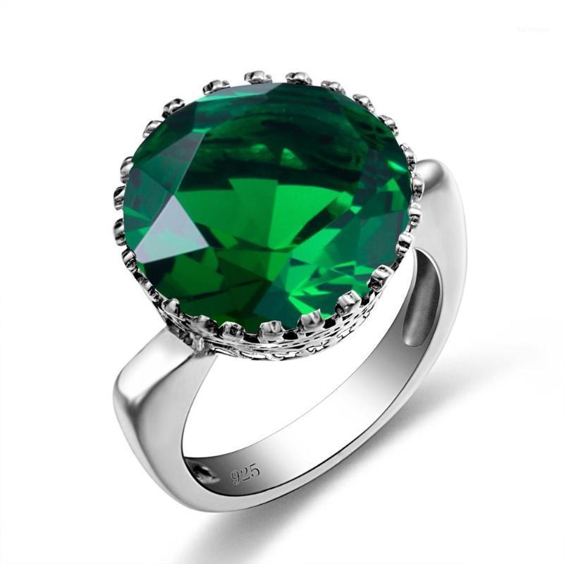 Szjinao Silver Rings For Women Real 925 Sterling Silver Shiny Neo-Gothic Green Emerald Ring Big Gemstone Round Trendy Jewelry1
Szjinao Silver Rings For Women Real 925 Sterling Silver Shiny Neo-Gothic Green Emerald Ring Big Gemstone Round Trendy Jewelry1