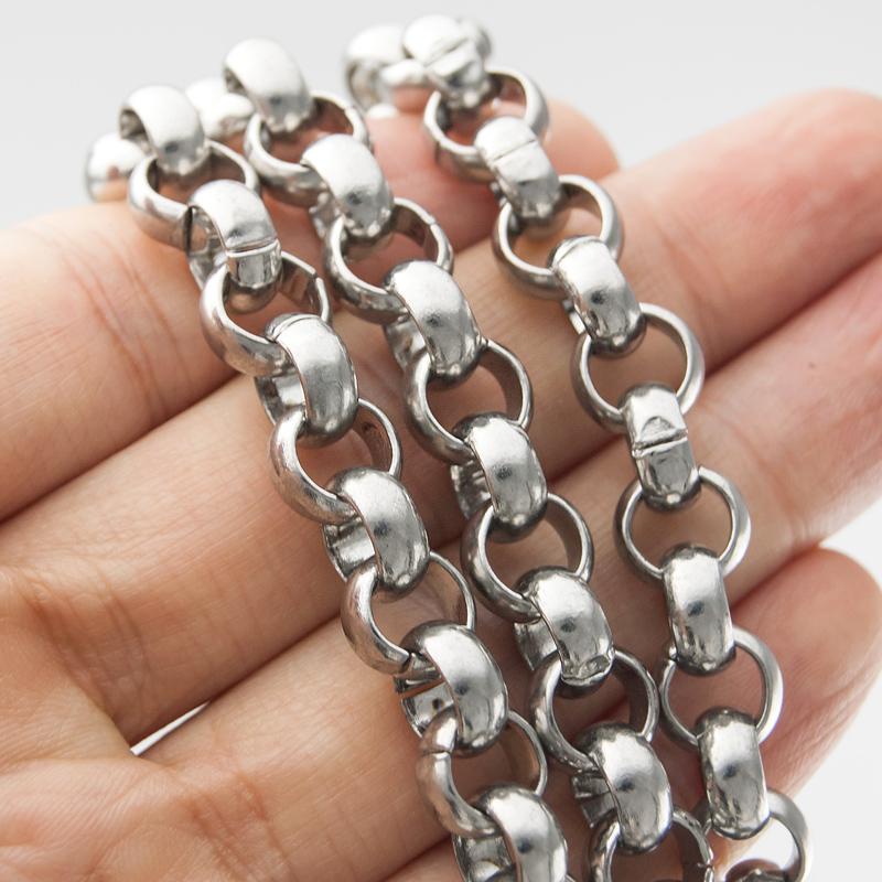Stainless Steel Big Heavy Rolo Chain Men 10mm Width Punk Thick Chain Necklace Sell in Meter for Jewelry Finding Wholesale
Stainless Steel Big Heavy Rolo Chain Men 10mm Width Punk Thick Chain Necklace Sell in Meter for Jewelry Finding Wholesale