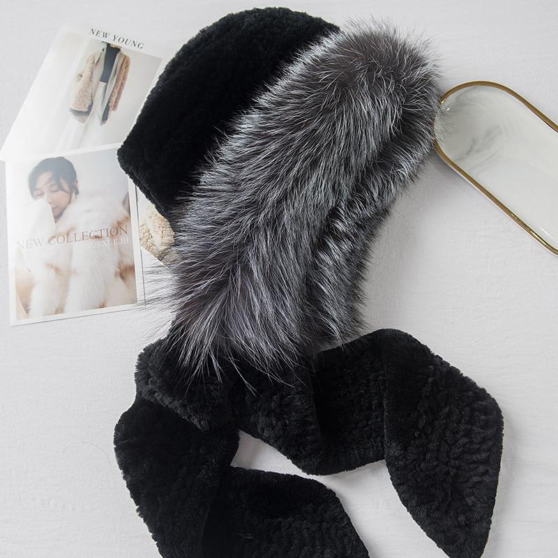Hats, Scarves & Gloves Sets ZDFURS* Women Knitted Rex Fur Scarf Hats Hoodies Silver Collars Strips Lady's Warm Wraps Muffler Rings Fashion
Hats, Scarves & Gloves Sets ZDFURS* Women Knitted Rex Fur Scarf Hats Hoodies Silver Collars Strips Lady's Warm Wraps Muffler Rings Fashion