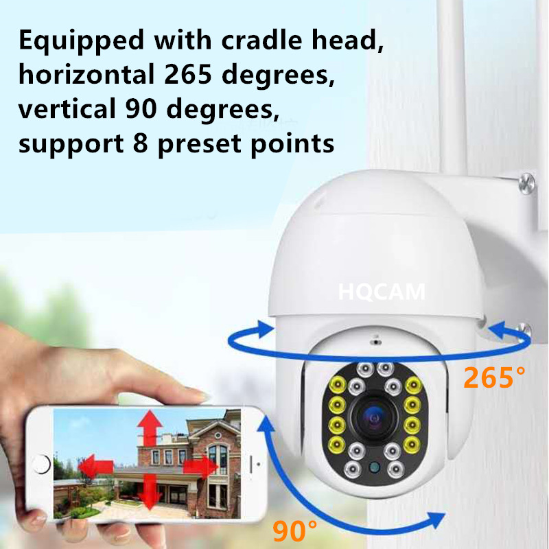 PTZ WiFi IP Camera Outdoor CCTV 1080P Pan/Tilt Two-Way Audio Smart Motion Detection IP66 IR Night Vision High Speed Dome Camera
PTZ WiFi IP Camera Outdoor CCTV 1080P Pan/Tilt Two-Way Audio Smart Motion Detection IP66 IR Night Vision High Speed Dome Camera