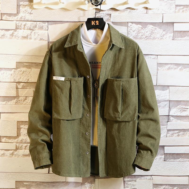 2019 Autumn Shirt Man Will Code Will Pocket Split Joint Male Leisure Time Long Sleeve Lining Corduroy Shirt Loose Coat1, Black
2019 Autumn Shirt Man Will Code Will Pocket Split Joint Male Leisure Time Long Sleeve Lining Corduroy Shirt Loose Coat1, Black