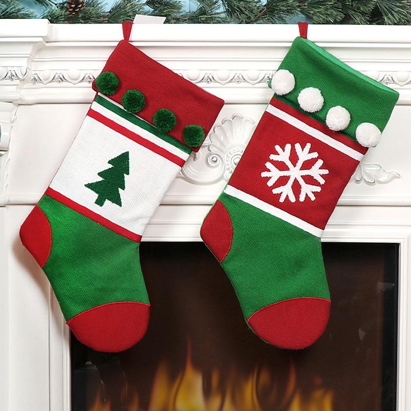 New ornaments 2020 red and green woolen stockings hanging gift bag christmas stocking christmas pendant
New ornaments 2020 red and green woolen stockings hanging gift bag christmas stocking christmas pendant