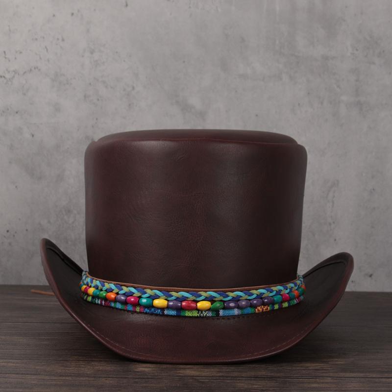 Women Men Leather Top Hat President Flat Fedoras Hat Magic Steampunk Cosplay Party Caps 3Size 13CM, Black
Women Men Leather Top Hat President Flat Fedoras Hat Magic Steampunk Cosplay Party Caps 3Size 13CM, Black