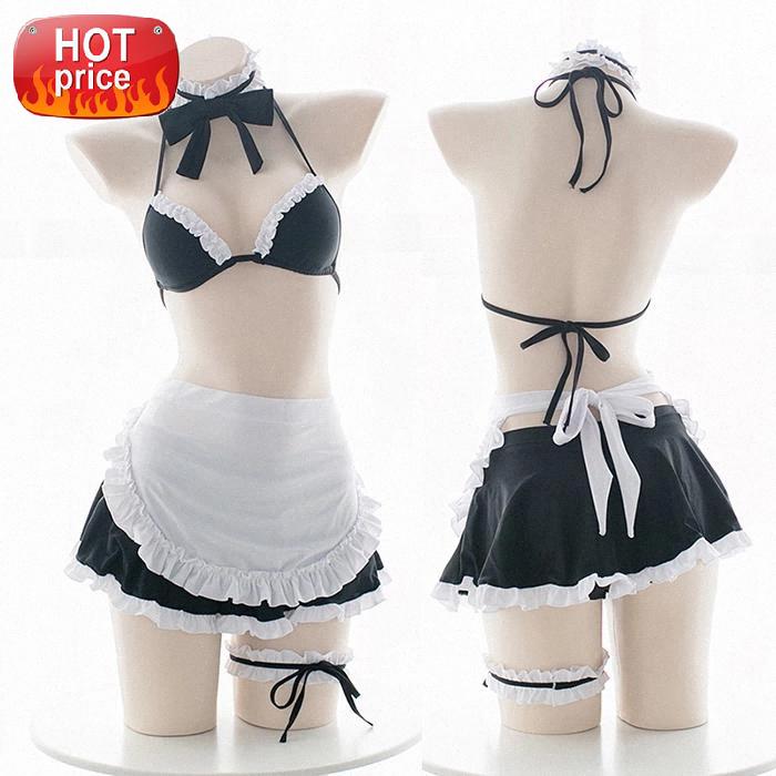 Womens Cute Anime Maid Costume Lingerie Set Lolita Japanese School Girl Uniform Maid Outfit Love Live Cosplay Bra Panty Skirt #Og1m, Black;white
Womens Cute Anime Maid Costume Lingerie Set Lolita Japanese School Girl Uniform Maid Outfit Love Live Cosplay Bra Panty Skirt #Og1m, Black;white