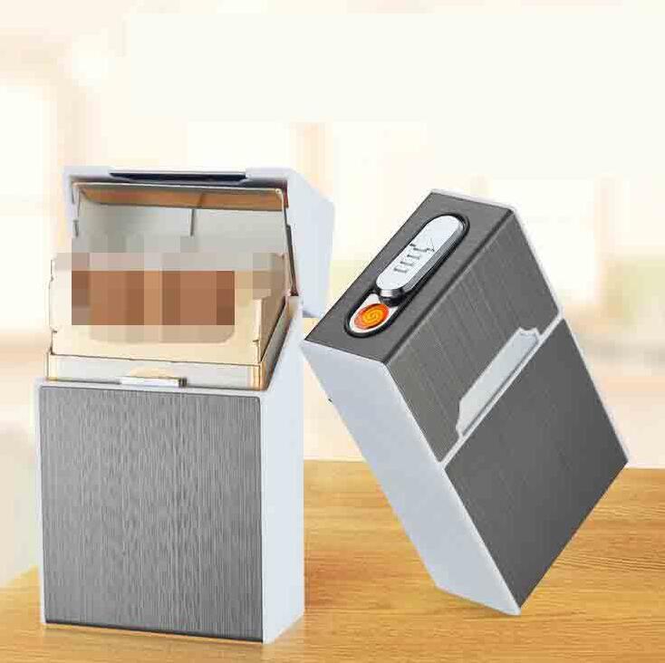 USB Electronic Cigarette Case Box Storage With Lighter 20pcs Cigarette Holder USB Charging Lighter Gadgets 3 Color Choose Magnet Switch
USB Electronic Cigarette Case Box Storage With Lighter 20pcs Cigarette Holder USB Charging Lighter Gadgets 3 Color Choose Magnet Switch