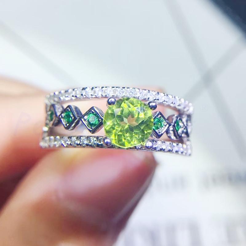 Cluster Rings Per Jewelry Natural Real Peridot Round Ring 0.5ct Gemstone 925 Sterling Silver This Has 3 Style Q2041623, Golden;silver
Cluster Rings Per Jewelry Natural Real Peridot Round Ring 0.5ct Gemstone 925 Sterling Silver This Has 3 Style Q2041623, Golden;silver