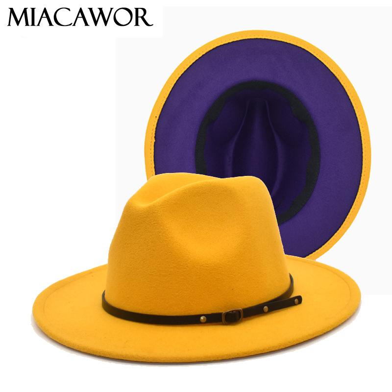 Wide Brim Hats MIACAWOR Classic Black Bowler Hat Unisex Wool Fedora Felt Jazz Caps Belt Men Vintage F108
Wide Brim Hats MIACAWOR Classic Black Bowler Hat Unisex Wool Fedora Felt Jazz Caps Belt Men Vintage F108