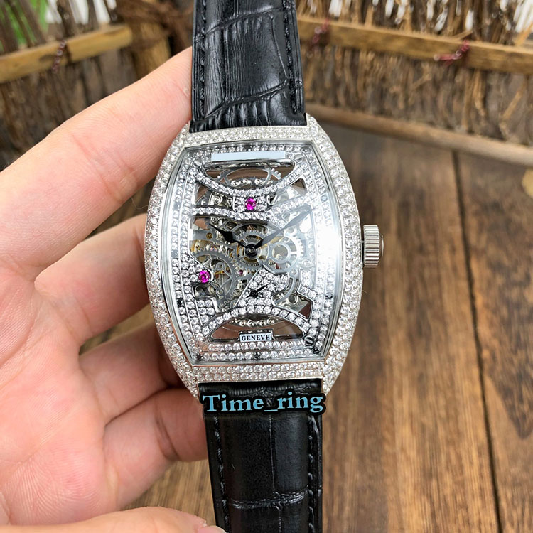 Best Edition 8880 B SG SQT Skeleton Dial Silver Diamond Case Automatic Mechanical Movement Mens Watch Black Leather Strap Luxry Watches, Professional waterproof
Best Edition 8880 B SG SQT Skeleton Dial Silver Diamond Case Automatic Mechanical Movement Mens Watch Black Leather Strap Luxry Watches, Professional waterproof