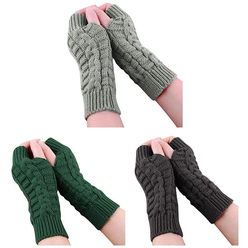 Five Fingers Gloves Women's Winter Knitted Fingerless Crochet Thumb Hole Arm Warm 3 Pairs
Five Fingers Gloves Women's Winter Knitted Fingerless Crochet Thumb Hole Arm Warm 3 Pairs