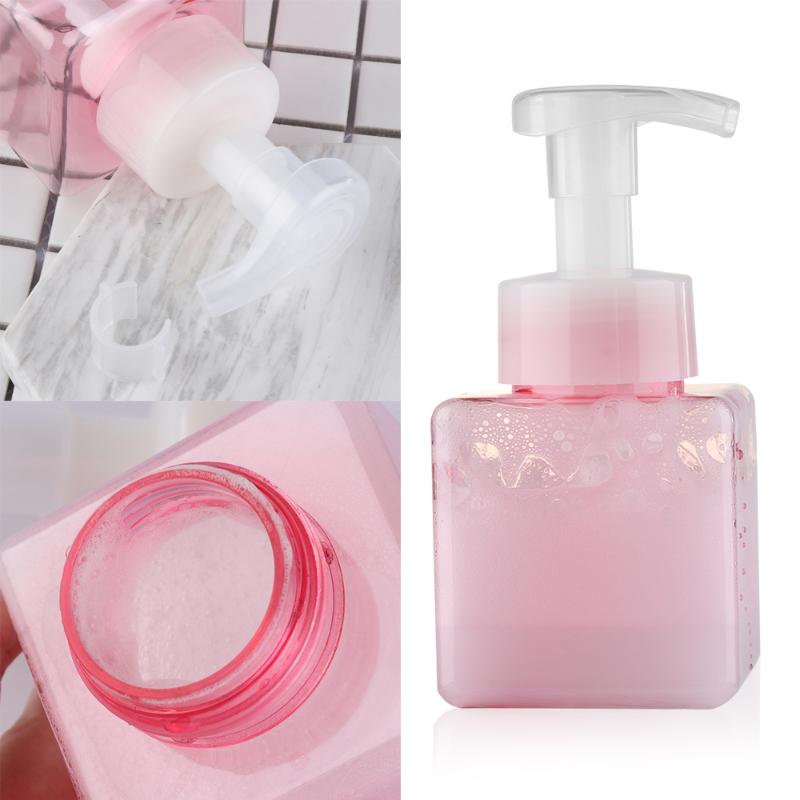 Hot 11pcs/lot Plastic Clear Liquid Foaming Refillable Bottles Froth Pump Soap Dispenser Shampoo Lotion Bottling With Cap Containers 250ml