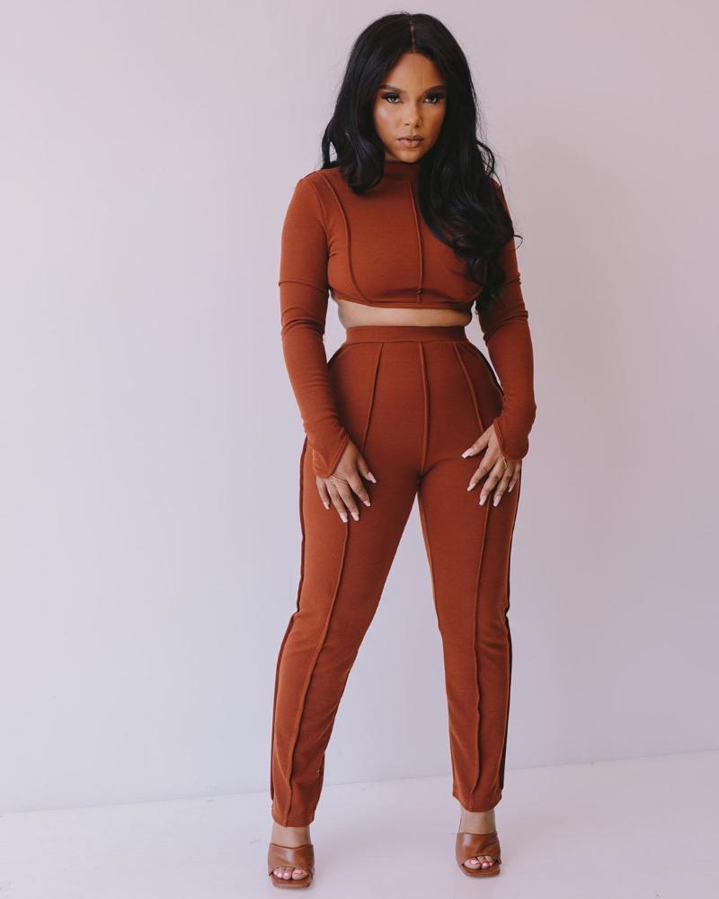 Imcute 2 Pieces Women' Autumn Outfits Cropped Top Jogger Pants Long Sleeve High Neck Backless Top Sports High Waist Trousers, Gray
Imcute 2 Pieces Women' Autumn Outfits Cropped Top Jogger Pants Long Sleeve High Neck Backless Top Sports High Waist Trousers, Gray