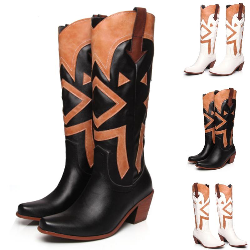 SAGACE Women Leather Boots Retro Roman Mixed Colors Ladies Fashion Large Size Pointed Toe Square Heels Slip-On Retro Boots Shoes, Bk
SAGACE Women Leather Boots Retro Roman Mixed Colors Ladies Fashion Large Size Pointed Toe Square Heels Slip-On Retro Boots Shoes, Bk