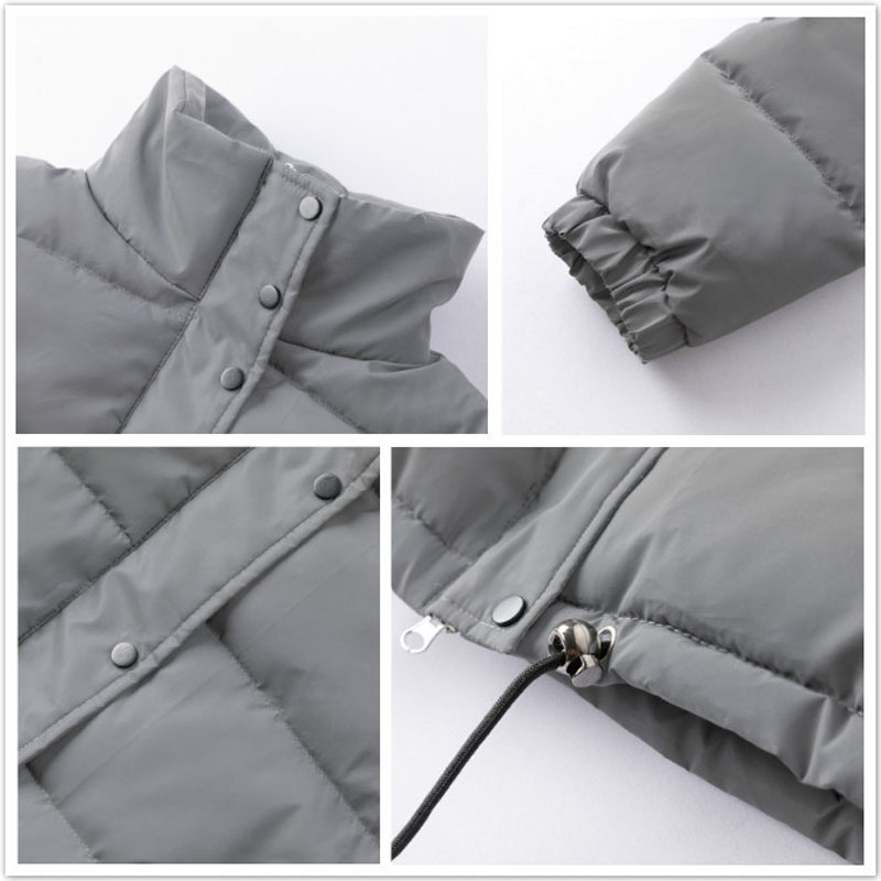 FORERUN Winter Reflective Jacket Women Puffer Coat Stand Collar Bubble Jackets Silver Casual Parka Thicken Manteau Femme Hiver T200114