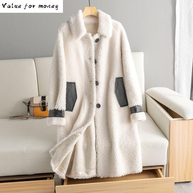 Fur Real Coat 100% Wool Jacket Autumn Winter Coat Women Clothes 2021 Korean Vintage Sheep Shearling Tops Suede Lining ZT3897, Beige
Fur Real Coat 100% Wool Jacket Autumn Winter Coat Women Clothes 2021 Korean Vintage Sheep Shearling Tops Suede Lining ZT3897, Beige