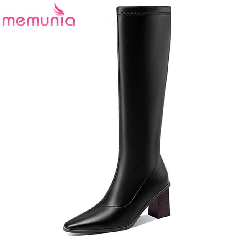 MEMUNIA 2021 Hot Sale Stretch High Heel Boots Women Square Toe Zip Autumn Winter Party Shoes Fashion Knee High Boots Women, Black with fur
MEMUNIA 2021 Hot Sale Stretch High Heel Boots Women Square Toe Zip Autumn Winter Party Shoes Fashion Knee High Boots Women, Black with fur