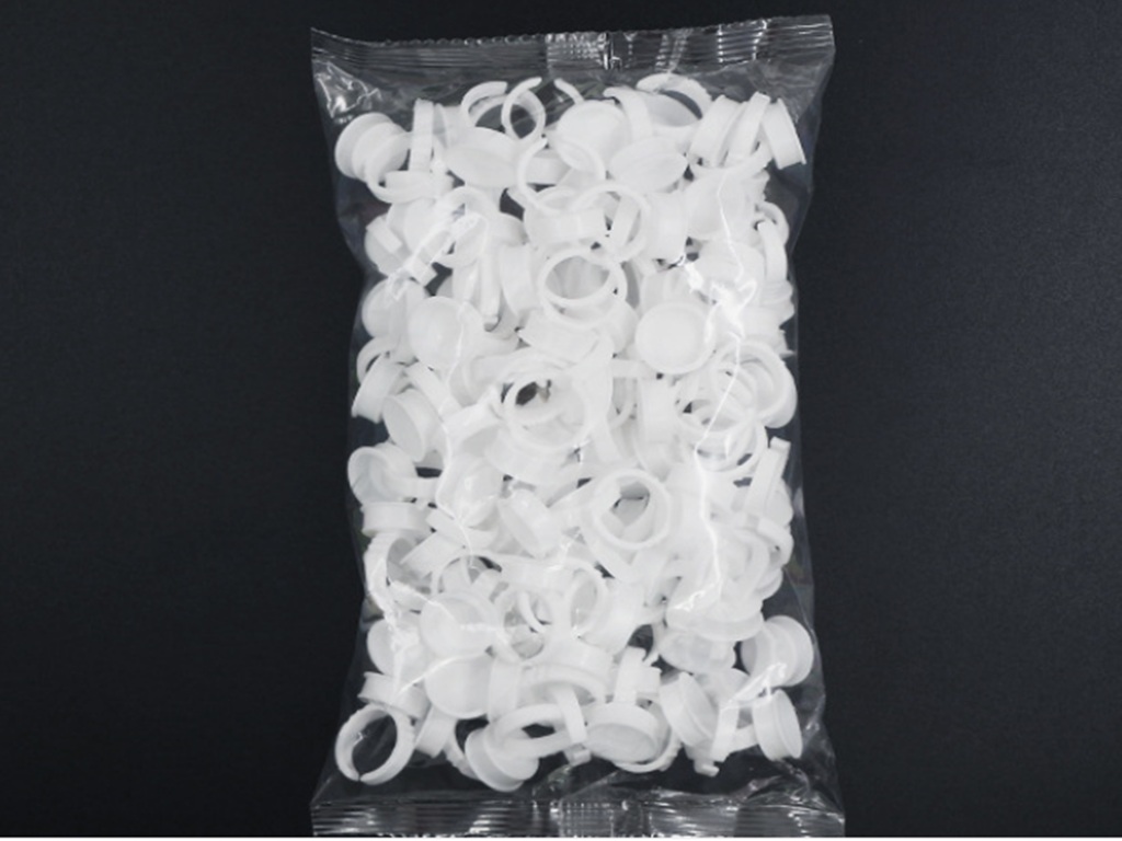 100 pcs/pack Adhesive Eyelash Pallet Holder Set Disposable Glue Holder Ring Pallet for Eyelash Extension Tattoo Pigment XB1