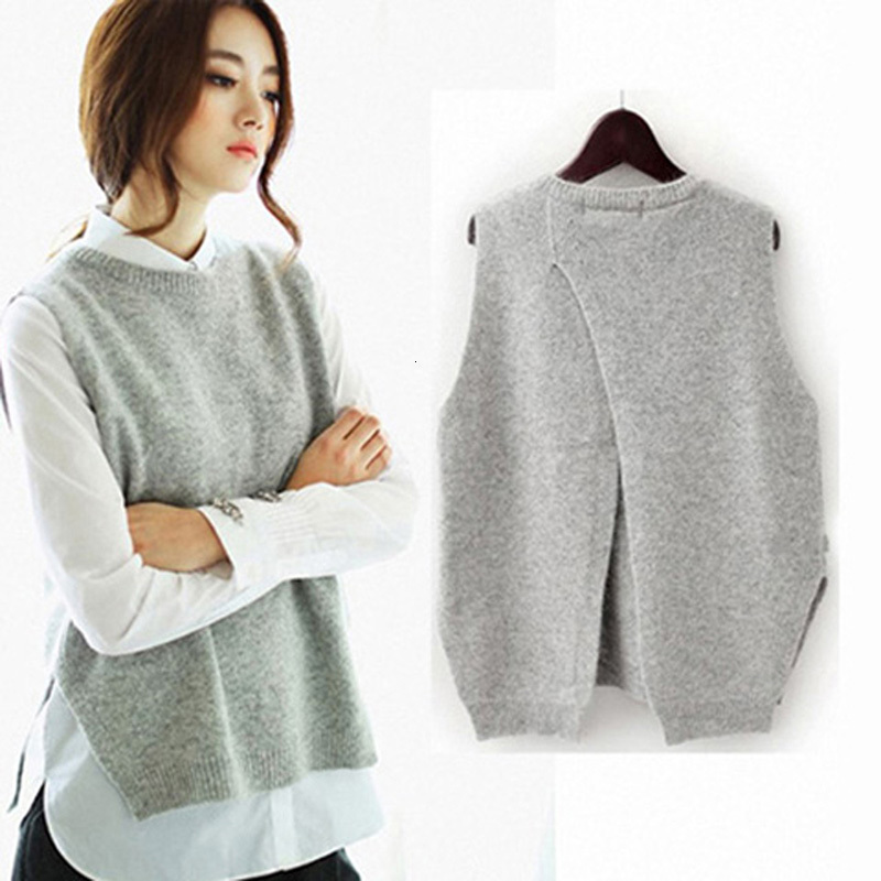 2021 New Autumn Cashmere Sweater Women Sleeveless O-neck Back Cross Split Knitted Pullover Vest Female Jumper Pull Femme Fdyk, Red
2021 New Autumn Cashmere Sweater Women Sleeveless O-neck Back Cross Split Knitted Pullover Vest Female Jumper Pull Femme Fdyk, Red