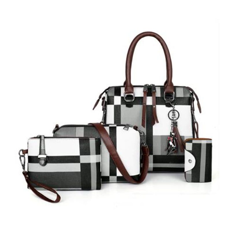 New Luxury Handbags Plaid Women Bags Designer 2021 Tassel Purses and Handbags Set 4 Pieces Bags Female Bolsa Feminina
New Luxury Handbags Plaid Women Bags Designer 2021 Tassel Purses and Handbags Set 4 Pieces Bags Female Bolsa Feminina