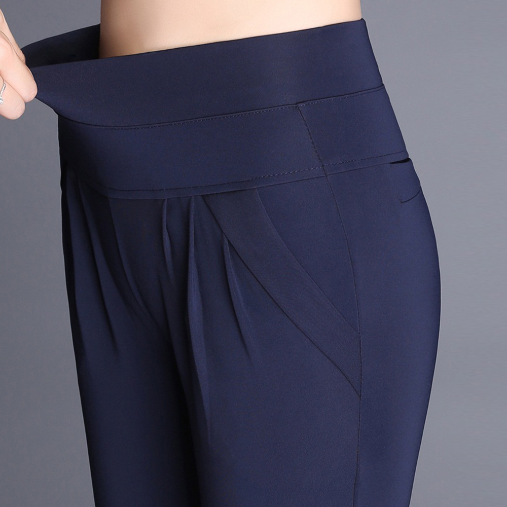 Women Pants Spring Long Harem Pants High Waist Elastic Waist Solid Plus Size S-6XL Loose Ladies Female Trousers 7433 50 201228