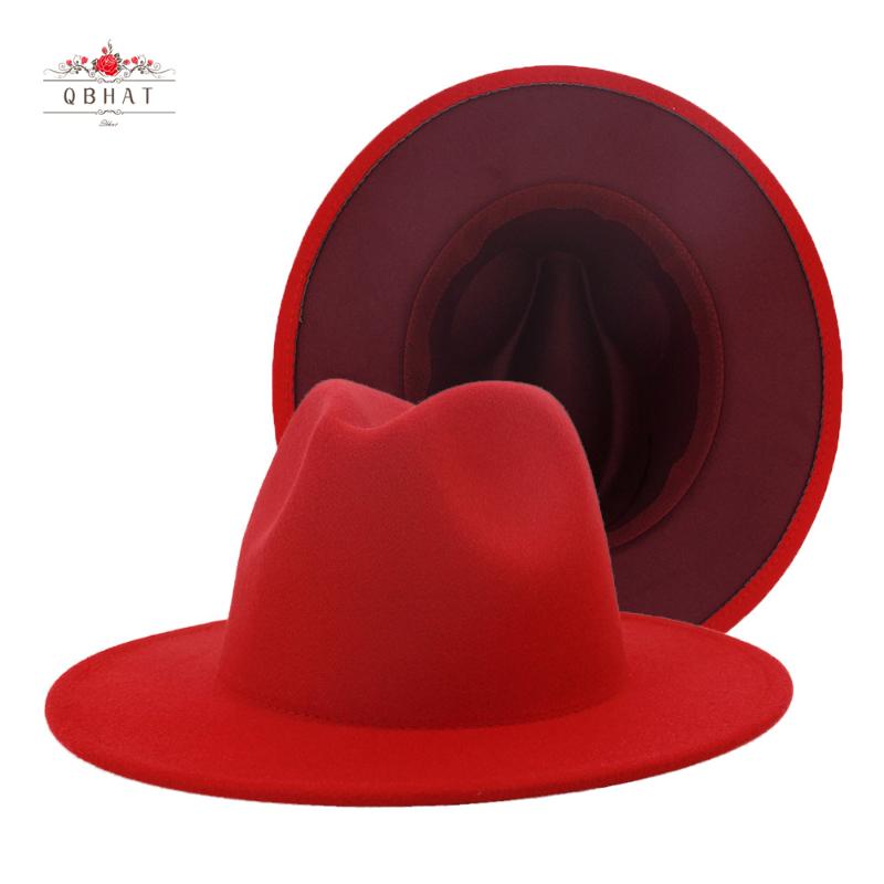 QBHAT Outer Red Inner Burgundy Patchwork Jazz Jats Men Womens Classic Wide Brim Floppy Panama Hat Fake Wool Felt Fedora Hat, Red and burgundy
QBHAT Outer Red Inner Burgundy Patchwork Jazz Jats Men Womens Classic Wide Brim Floppy Panama Hat Fake Wool Felt Fedora Hat, Red and burgundy