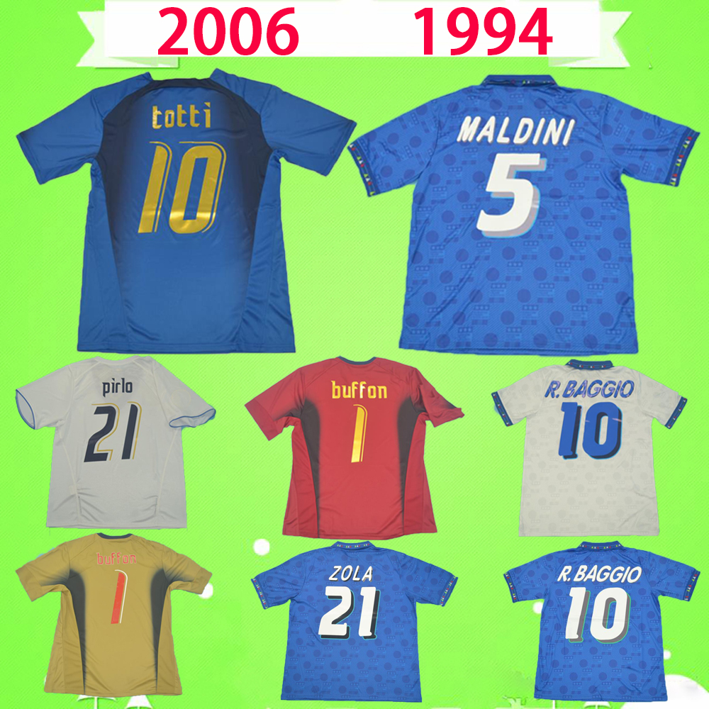 Retro Italy 1994 Soccer Jersey 2006 classic vintage 06 football shirt 94 MALDINI R.BAGGIO TOTTI DEL PIERO Goalkeeper BUFFON
Retro Italy 1994 Soccer Jersey 2006 classic vintage 06 football shirt 94 MALDINI R.BAGGIO TOTTI DEL PIERO Goalkeeper BUFFON