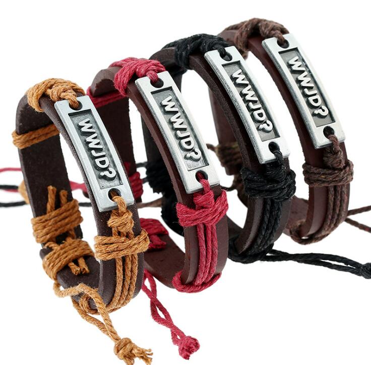 20 style men woman genuine leather bracelet silence believe forgiven FEARLESS BEST FRIEND faith hope Worid peace adjustable bracelet