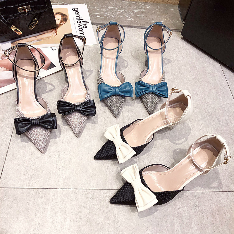 2021 New Foot Pointed Shallow Mouth Thin Bowknot Unique Women's Shoes Hollow Autumn and Winter Fashion Heels 14q4, Blue
2021 New Foot Pointed Shallow Mouth Thin Bowknot Unique Women's Shoes Hollow Autumn and Winter Fashion Heels 14q4, Blue