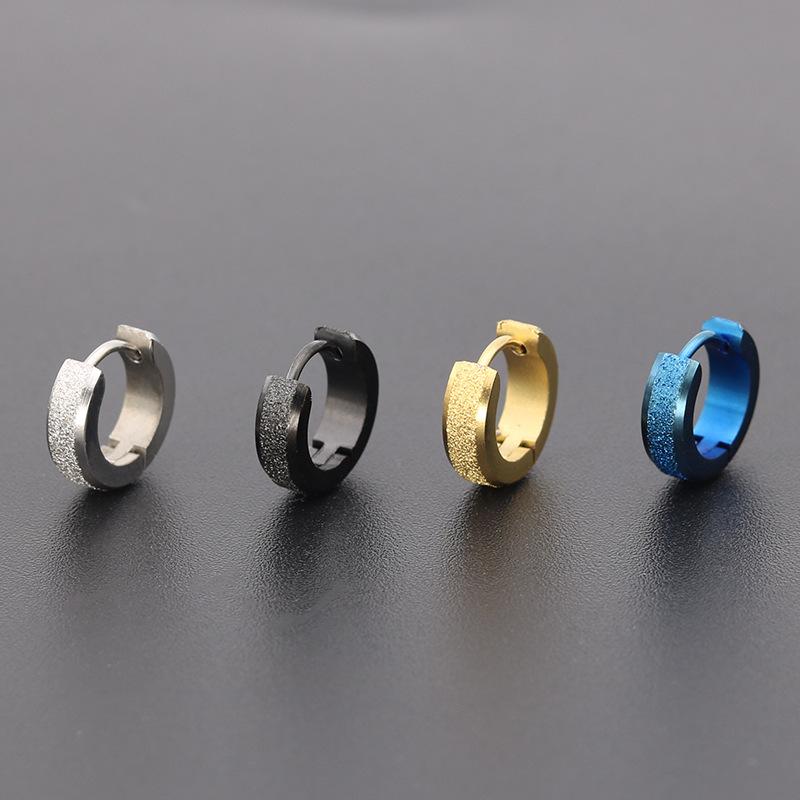 Hot Sale Simple Stainless Steel Stud Earring Circle Scrub For Women Men Gold Silver Color Hiphop Ear Jewelry Gifts
Hot Sale Simple Stainless Steel Stud Earring Circle Scrub For Women Men Gold Silver Color Hiphop Ear Jewelry Gifts