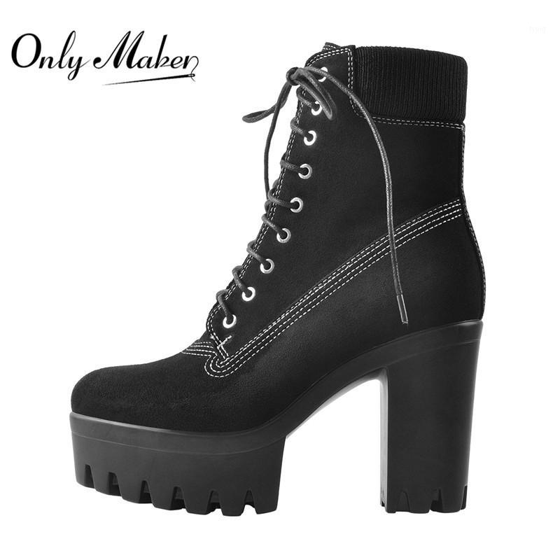 Onlymaker Women's Round Toe Lace Up Platform Ankle Booties Big Size Black Fashion Short Boots1, Kx200718a
Onlymaker Women's Round Toe Lace Up Platform Ankle Booties Big Size Black Fashion Short Boots1, Kx200718a