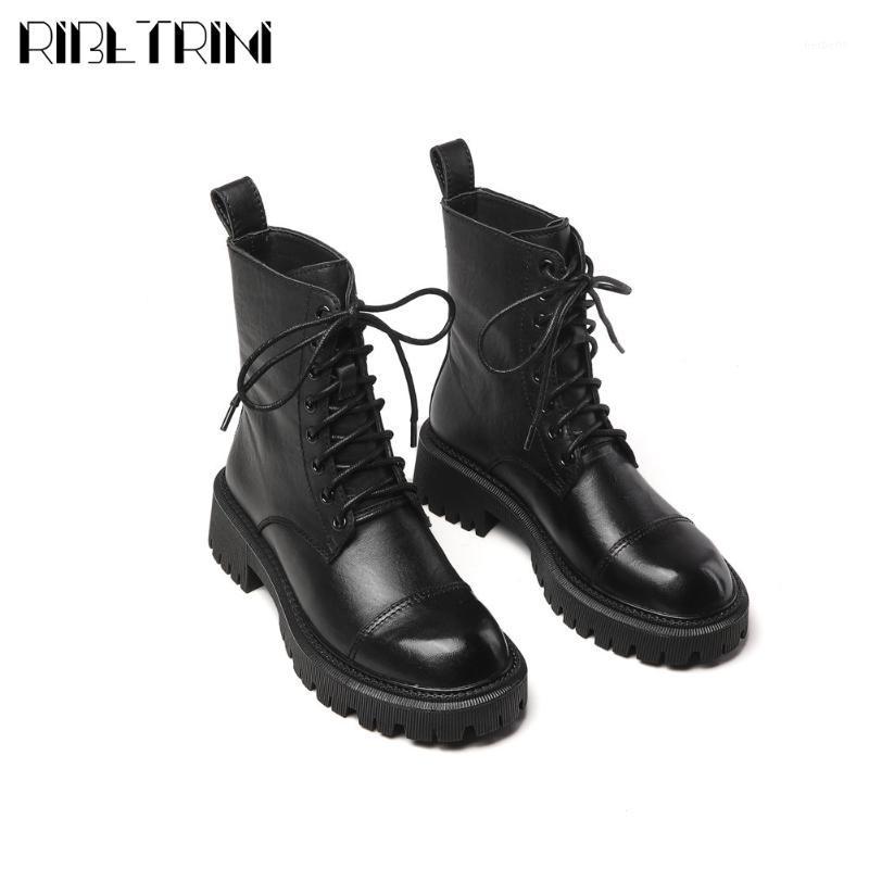 RIBETRINI Casual Designer Shoes Genuine Leather Round Toe Platform shoes lace Low Heel Women Boots 2021 Cool Boots1, Black
RIBETRINI Casual Designer Shoes Genuine Leather Round Toe Platform shoes lace Low Heel Women Boots 2021 Cool Boots1, Black