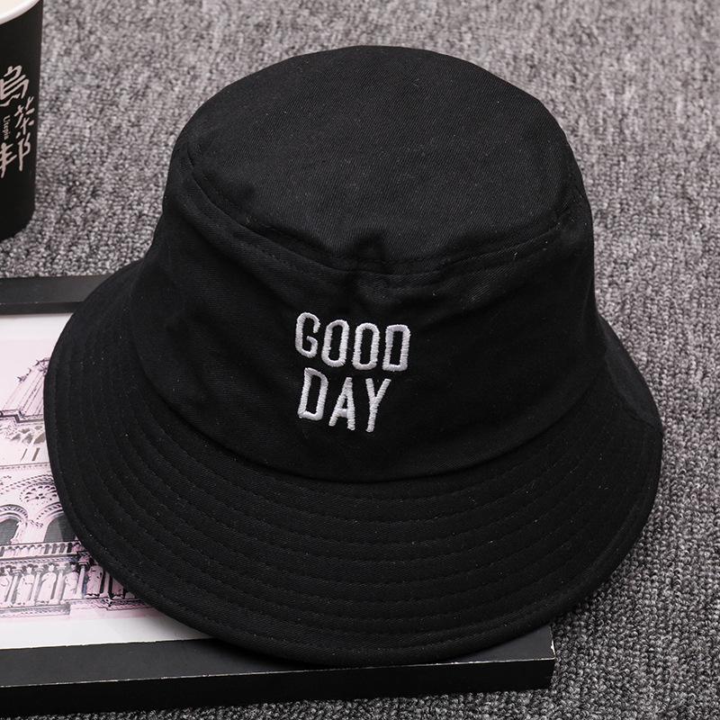 Good Day Letters Bucket Hats Summer Men Women Embroidery Hat Funny Fisherman Hats Beach Outdoor Hunting Fishing Cap YY160, Yy16002
Good Day Letters Bucket Hats Summer Men Women Embroidery Hat Funny Fisherman Hats Beach Outdoor Hunting Fishing Cap YY160, Yy16002