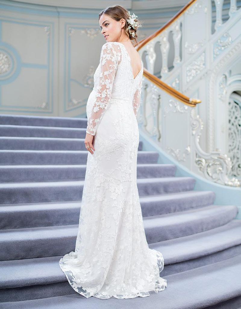 Maternity Dresses Maternity Dresses for Baby Showers Long Sleeve lace Pregnant Women Maxi Gown Dress Princess Pregnancy Dress for Photo Shoot H250211