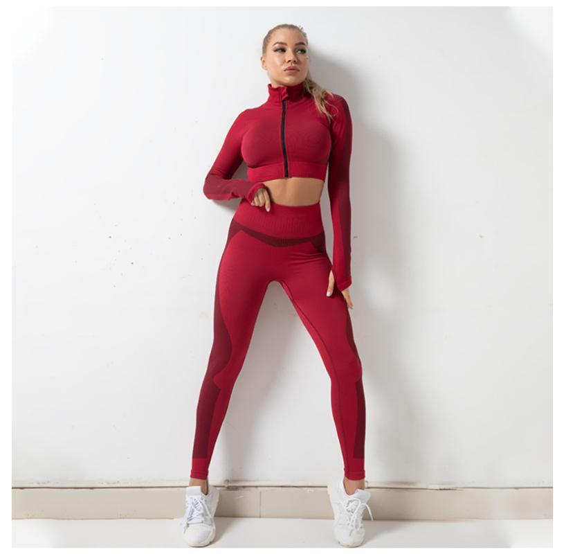 High Waist WIth Zipper Women Autumn and Winter Yoga Set Two Piece Set Women Fitness Clothing Tracksuit Gym Sports Leggings Top1, Red
High Waist WIth Zipper Women Autumn and Winter Yoga Set Two Piece Set Women Fitness Clothing Tracksuit Gym Sports Leggings Top1, Red