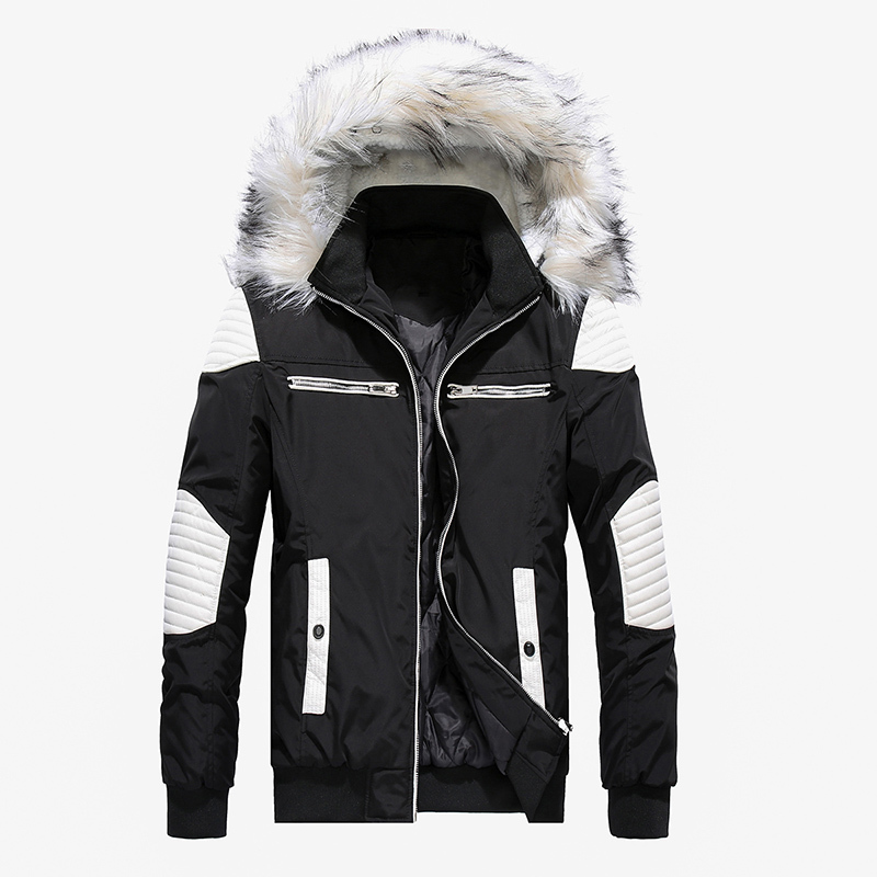 2020 leather patchwork warm Men's winter jacket men parka for male coat parkas with fur hoodies clothing man youth clothes mens LJ201029