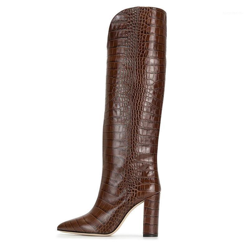 Unisex Men Women Crocodile Pattern Sexy Knee-High Boots Pointed Toe Chunky Heels Cowboy Brown Boots 42 43 44 45 46 10 12 13 141
Unisex Men Women Crocodile Pattern Sexy Knee-High Boots Pointed Toe Chunky Heels Cowboy Brown Boots 42 43 44 45 46 10 12 13 141