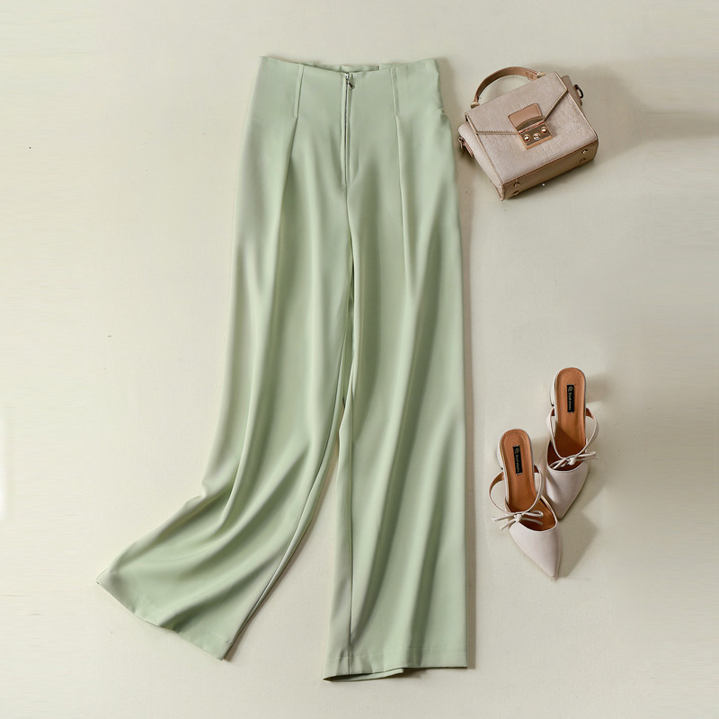 2021 New Spring High Waist Women Casual Long Female Trousers Outwear Pure Color Stright Pants Seyi, Green
2021 New Spring High Waist Women Casual Long Female Trousers Outwear Pure Color Stright Pants Seyi, Green