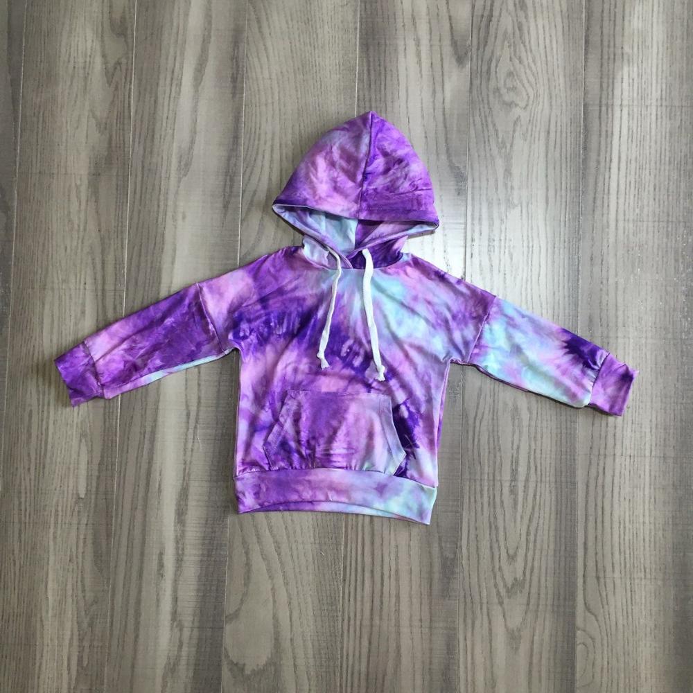 girlymax girl Fall hoodie baby girl tie dye hoodie girl tie dye topX1019